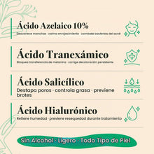 Cargar imagen en el visor de la galería, 10% de ácido azelaico para la cara, 1 fl oz,
