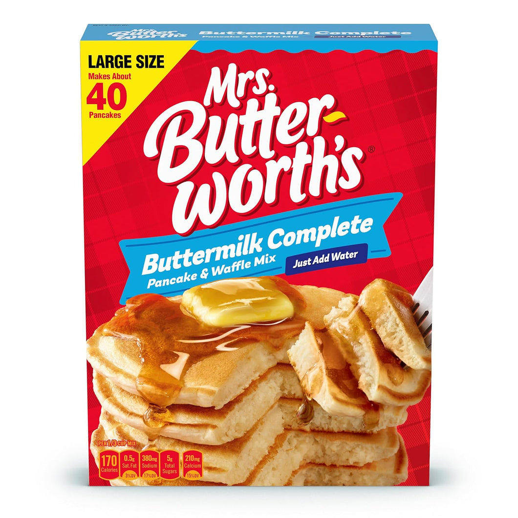 Mrs. Butterworth's Mezcla completa de panqueques y gofres de suero de mantequilla