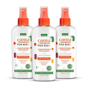 Cantu Care for Kids - Desenredante acondicionador sin parabenos ni sulfatos con manteca de karité, 6 onzas líquidas (paquete de 3) A19