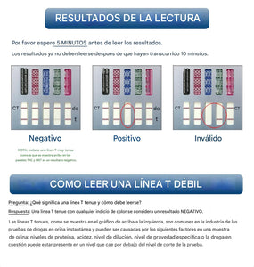 100 unidades de 5 paneles de kit de prueba de drogas en orina instantánea