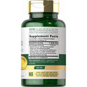 Aceite de orégano 4,000mg 150 unidades