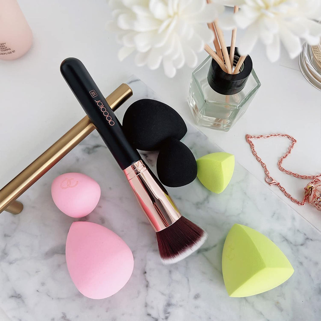 Docolor 6+1 esponjas de maquillaje con cepillo de base, esponja de belleza  a21