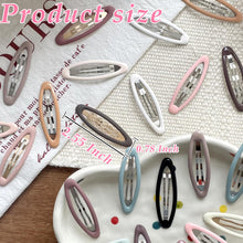 Cargar imagen en el visor de la galería, 26 pinzas de metal elipse para el cabello antideslizantes para mujeres y niñas, pinzas de pelo mate de sujeción fuerte para cabello A21 grueso
