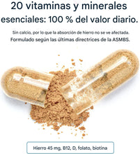 Cargar imagen en el visor de la galería, Multivitamínica bariátrica con 45 mg de hierro (30 unidades)
