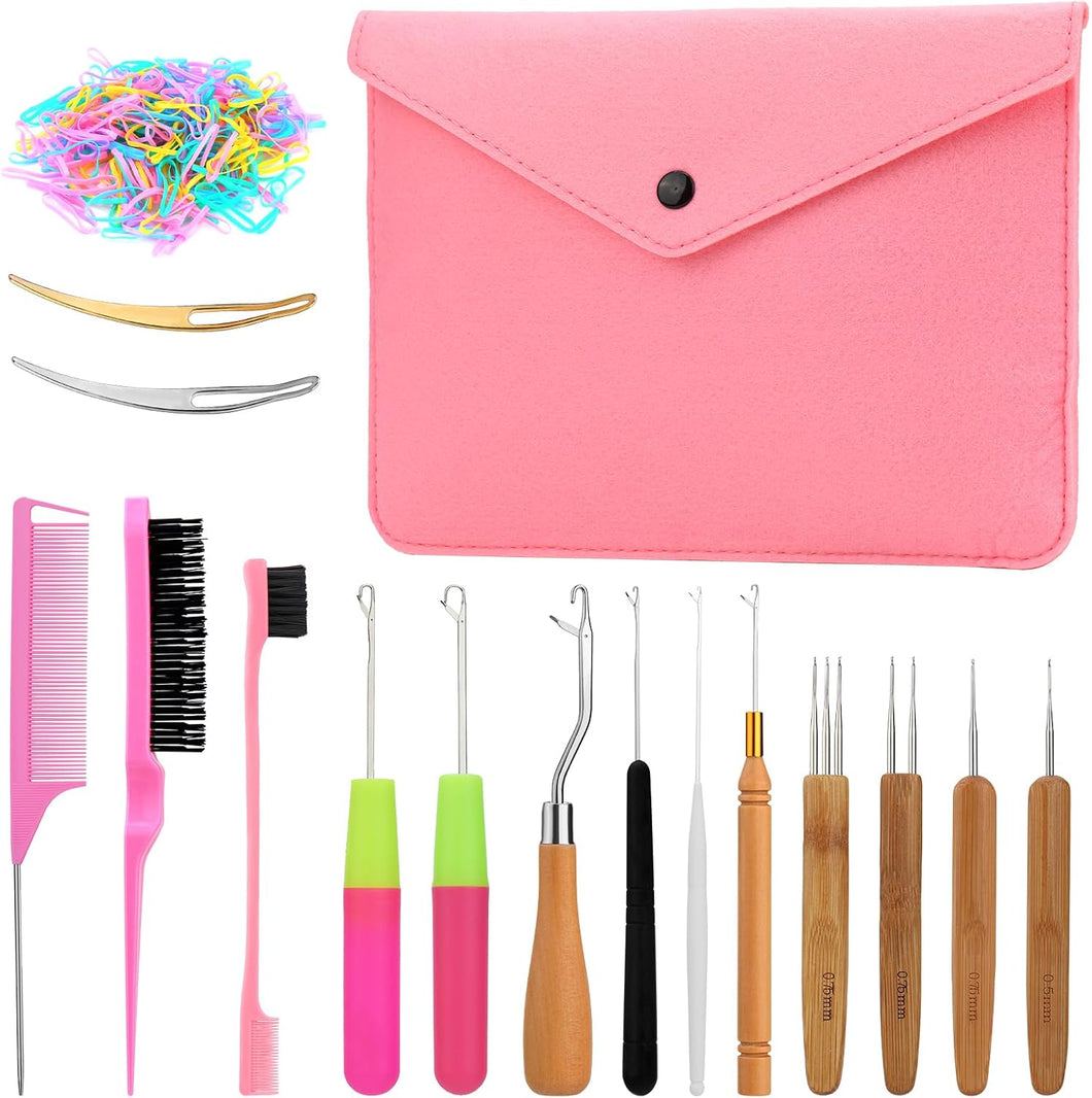 kgxulr Kit de 220 ganchos de ganchillo para rastas