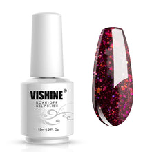 Cargar imagen en el visor de la galería, Vishine Esmalte de uñas de gel de 0.5 fl oz (0.5 fl oz), esmalte de gel UV LED a22 , barniz de uñas de larga duración, a22  salón de belleza - rojo brillante
