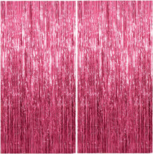 Cargar imagen en el visor de la galería, K.E.J. Paquete de 2 cortinas de tiras metálicas/oropel
