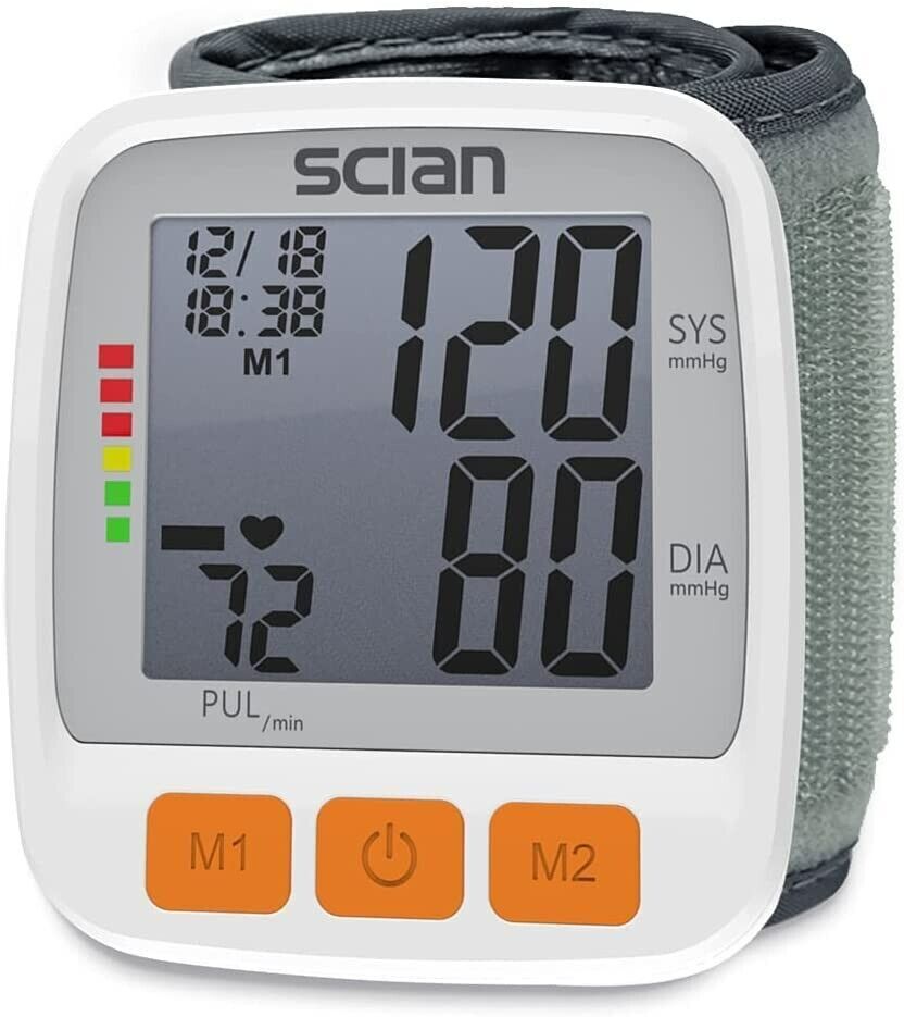 Máquina automática de muñeca con monitor de presión arterial LCD digital