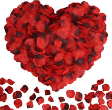 Cargar imagen en el visor de la galería, 2200 piezas pétalos de flores artificiales decoraciones para fiestas de compromiso pétalos de rosa falsos para noche romántica, boda, propuesta aniversario decoraciones de flores (blanco)
