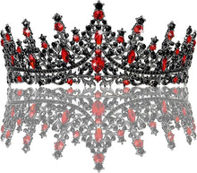 Cargar imagen en el visor de la galería, Corona dorada para mujer, tiaras de princesa de crista
