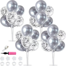 Cargar imagen en el visor de la galería, TONIFUL Juguetes inflables de 6 centros de mesa de globos con soporte de globo dorado para graduación 2025
