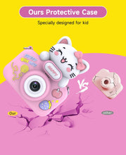 Cargar imagen en el visor de la galería, Cámara para niños y niñas, cámara digital para regalo de juguete para niños A19
