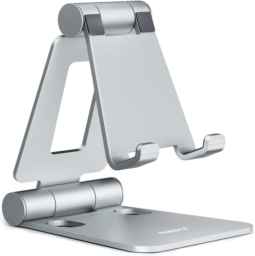 Nulaxy Soporte plegable doble para teléfono celular, totalmente ajustable, plegable A24