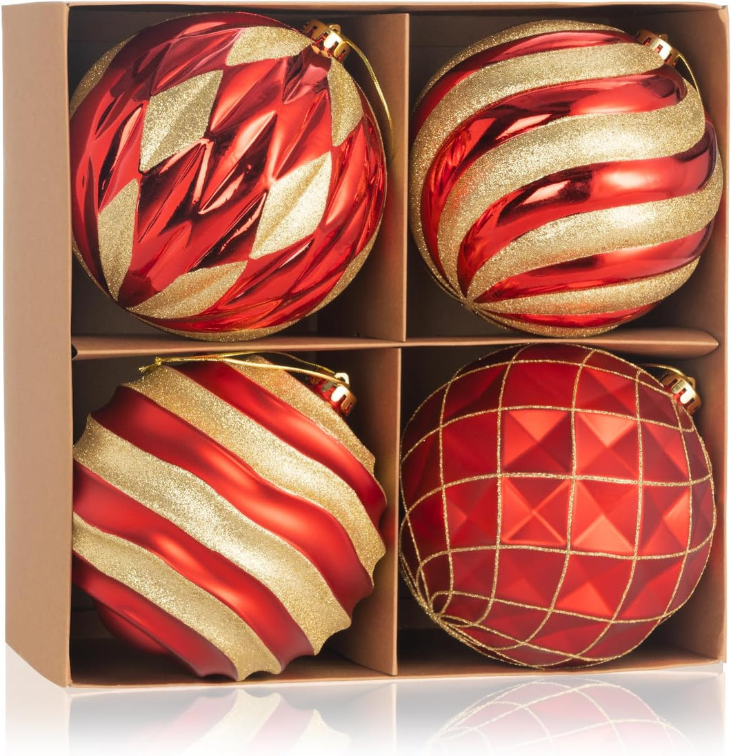 Juego de adornos de bolas de Navidad de 6 pulgadas, A19