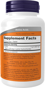 L-lisina suplemento 1,000mg 100 tabletas