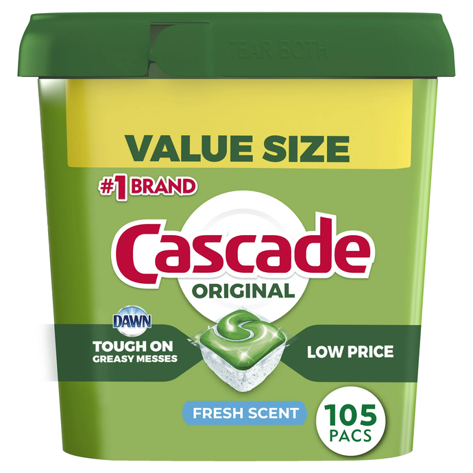 Cascade- Detergente para lavavajillas, 105 unidades