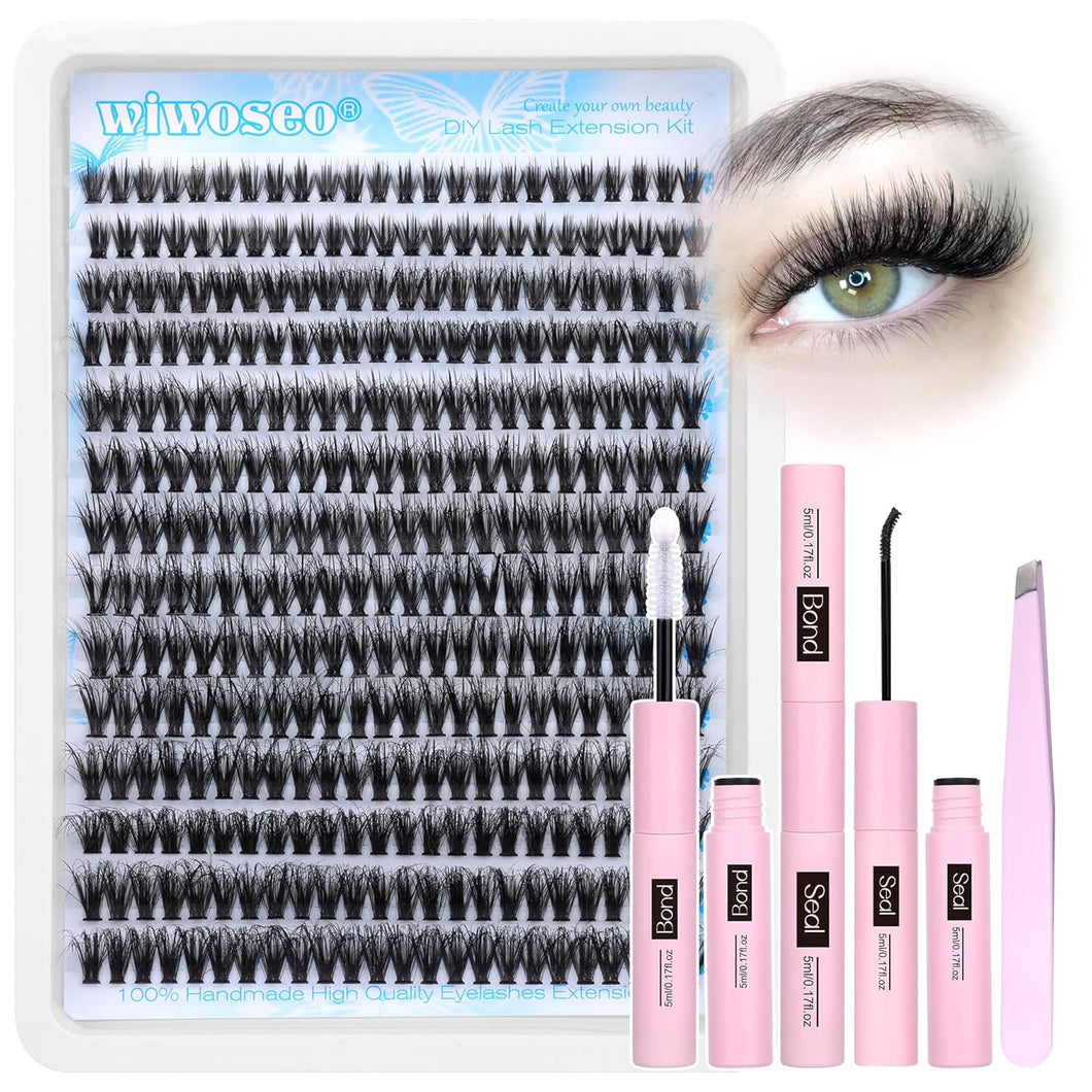 Kit de extensiones de pestañas esponjosas 40D, 338 unidades