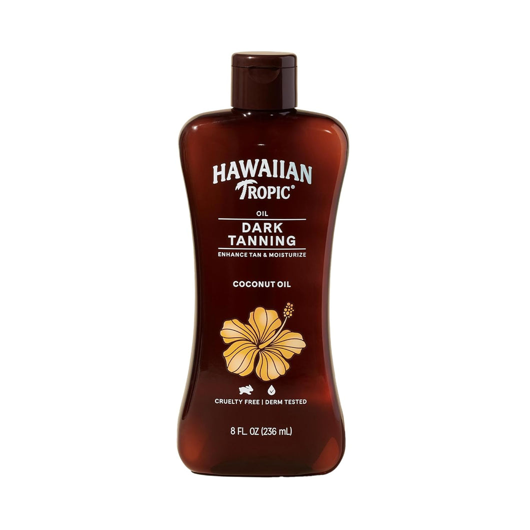 Aceite hidratante bronceador oscuro con protector solar, 8 onzas