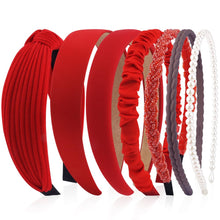 Cargar imagen en el visor de la galería, AHONEY Paquete de 7 diademas marrones para mujeres y hombres
