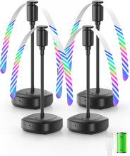 Cargar imagen en el visor de la galería, Paquete de 4 ventiladores de mesa recargable
