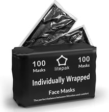 Cargar imagen en el visor de la galería, 100 Mascarillas desechables filtro de 3 capas cómodo y transpirable.
