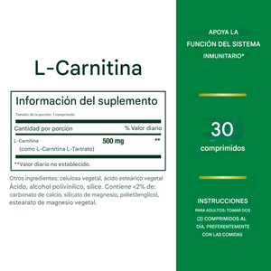 L-carnitina 500 mg, 30 capsulas SupplyRD.com L-carnitina 500 mg, 30 capsulas SupplyRD.com