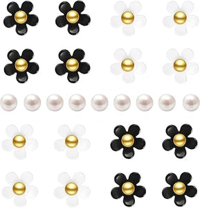 NEVEGE Dijes para zapatos, 24 piezas de dijes de flores con diamantes de imitación de cristal, decoración de zapatos,  a22 encantos de flores para zapatos de regalo