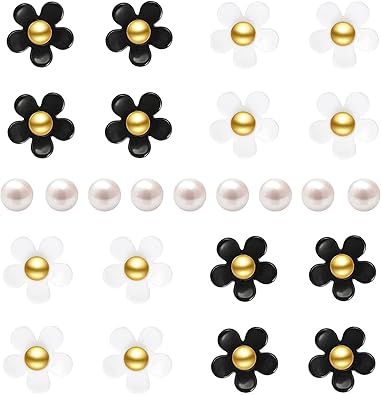NEVEGE Dijes para zapatos, 24 piezas de dijes de flores con diamantes de imitación de cristal, decoración de zapatos,  a22 encantos de flores para zapatos de regalo