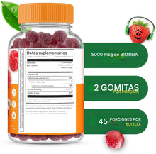 Cargar imagen en el visor de la galería, Gomitas de biotina para niños - 5000 mcg
