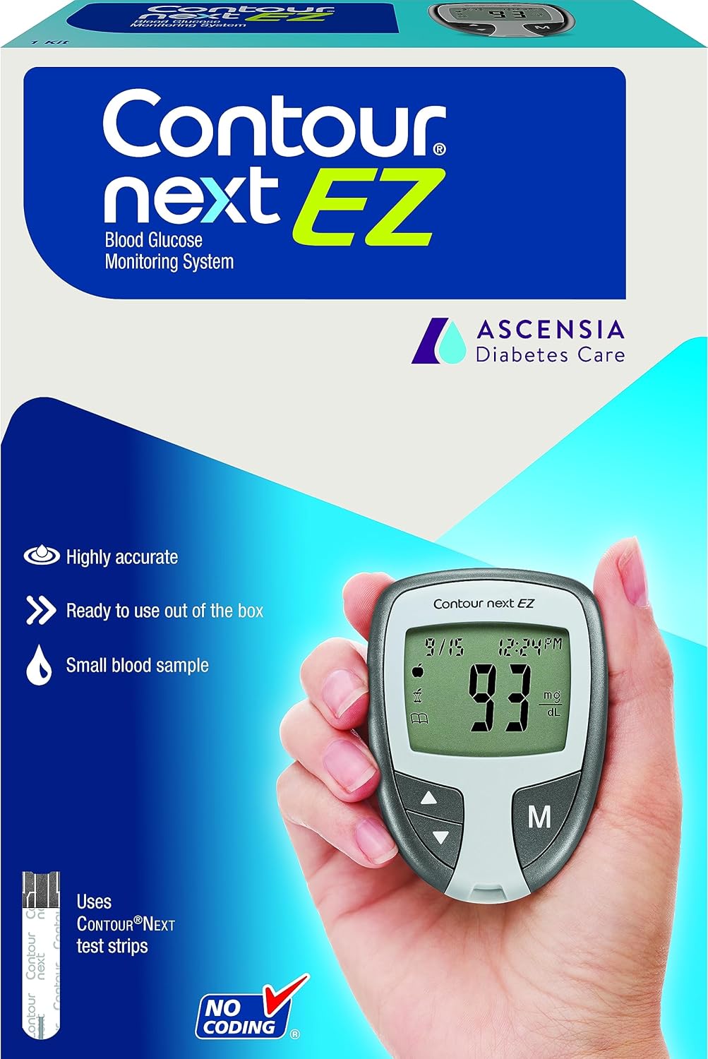 Sistema de monitoreo de glucosa en sangre Contour Next EZ