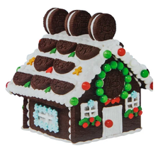 Cargar imagen en el visor de la galería, Kit de casita de galletas Oreo de chocolate para fiestas: decora tu propia mini casita de chocolate con glaseado y dulces.
