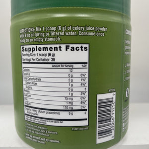 Mezcla de bebida en polvo de jugo de apio, 6.35 oz 30 porciones