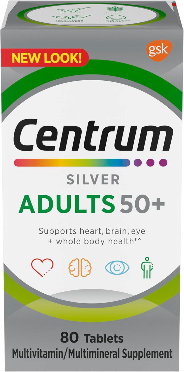 Multivitamínico Centrum Silver para adultos mayores de 50+ años