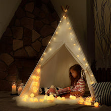 Cargar imagen en el visor de la galería, Tira de luces de estrellas a batería, 10 pies, 20 luces LED, guirnalda de luces p/interiores/exteriores, luces de Navidad p/ dormitorio/fiesta/boda/decoración del árbol de Navidad (luz blanca cálida) A19
