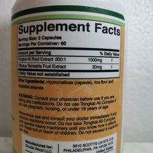Cargar imagen en el visor de la galería, Complejo Tongkat 1020mg 120 cápsulas
