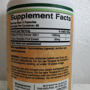 Complejo Tongkat 1020mg 120 cápsulas