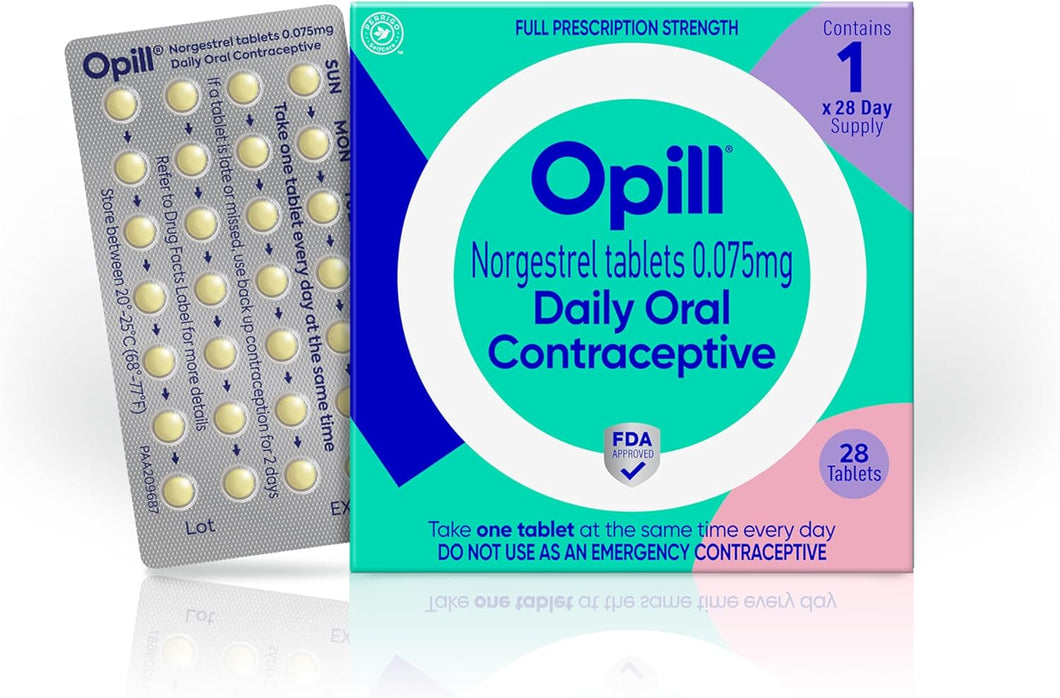 Opill, Píldoras anticonceptivas orales diarias,  a24