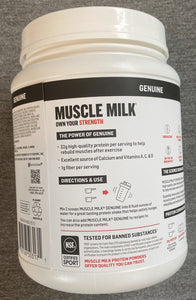 Polvo de proteína genuina Muscle Milk, 32g de proteína