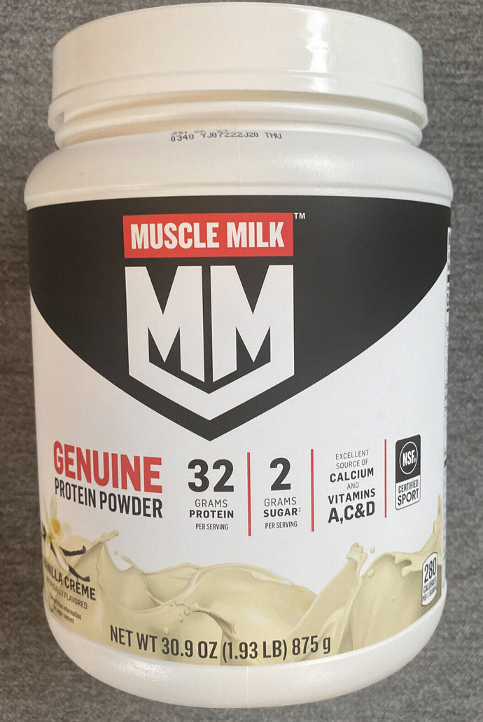 Polvo de proteína genuina Muscle Milk, 32g de proteína