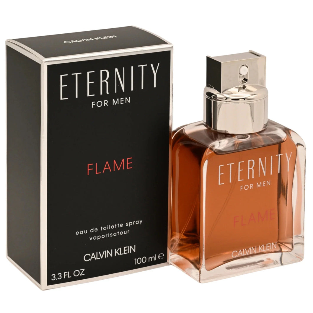ETERNITY FLAME de Calvin Klein colonia para hombres EDT 3.3 / 3.4 oz
