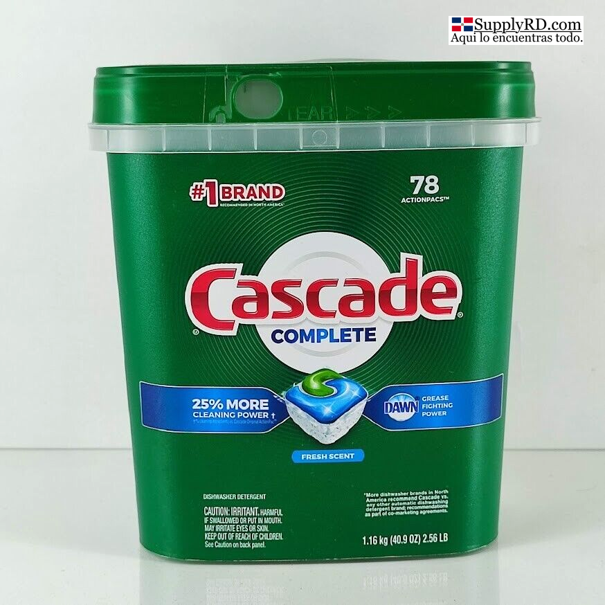Paquetes de completa Cascade, detergentes para lavavajillas