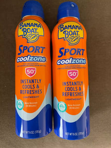 Banana Boat Spray protector solar deportivo, 6 oz (Paquete de 2)