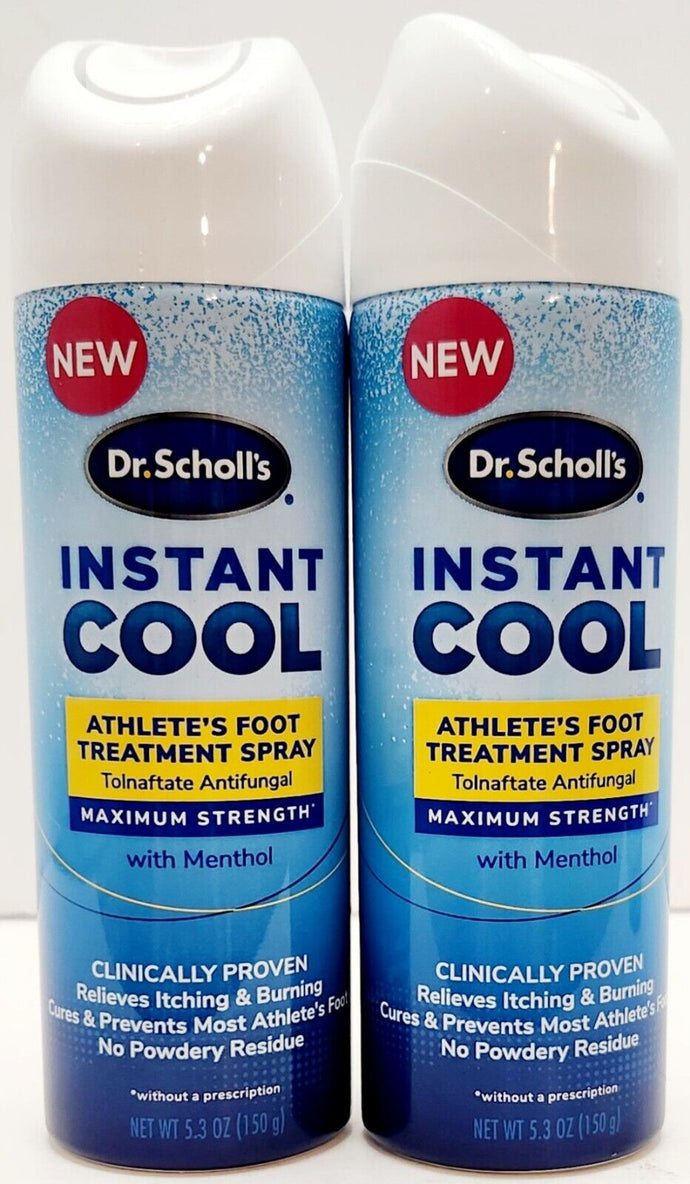 Dr. Scholl's Instant Cool Tratamiento para pie de atleta en aerosol, 5.3 oz