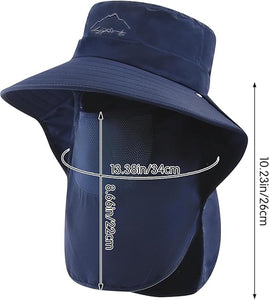 Sombreros de pesca con máscaras faciales