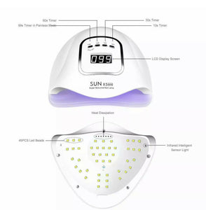 Lámpara de uñas de gel UV de 80 W, secador de uñas profesional con detección automática NDP-6