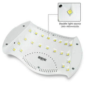 Lámpara de uñas LED UV 48W Secador de uñas para gel y esmalte regular Sensor automático de 3 temporizadores Nivel de salón profesional