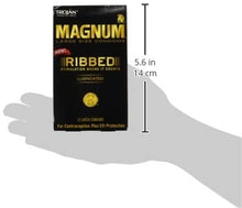 Cargar imagen en el visor de la galería, Condones lubricados acanalados Trojan Magnum (12 unidad) NDP-29
