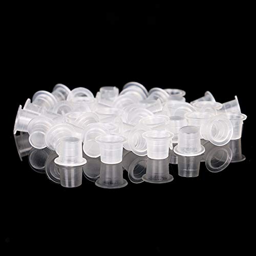 Tazas de tinta para tatuaje, 300 unidades, tamaño mixto, pigmento de maquillaje permanente, transparente, contenedor, NDP-10