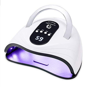 Lámpara de uñas UV LED, 120 W secador de uñas para esmalte de gel con 4 ajustes de temporizador NDP-24