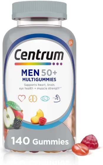 Gomitas multivitamínicas Centrum hombres mayores de  50+